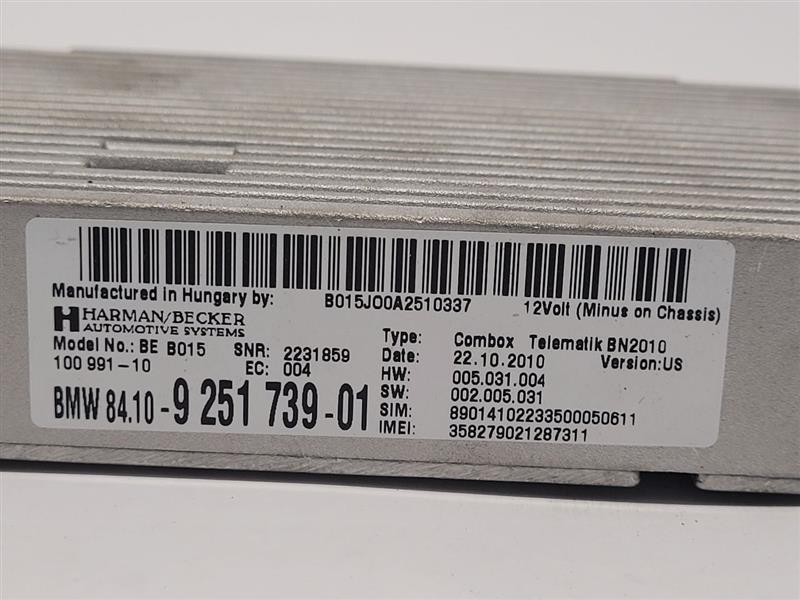 Telematics Interface Module fits 2011 Bmw 750I Communication telematics co