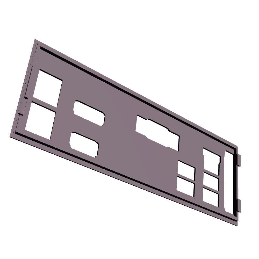 Asus D500TD Main BD I/O Shield, 3D Printed, IO Backplate