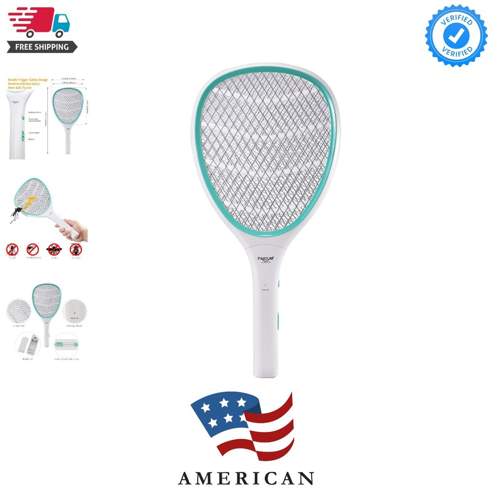 Handheld Bug Zapper Racket Electric Fly Swatter