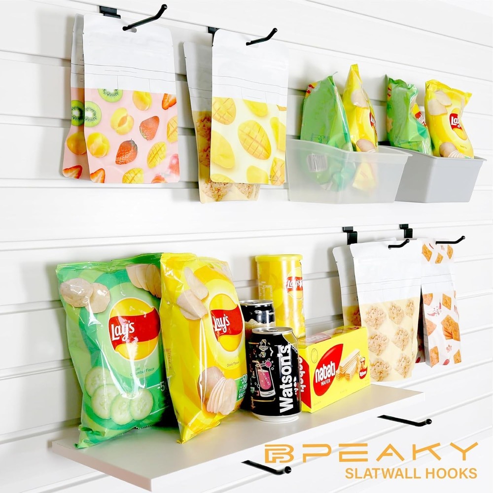 Industrial Black Slatwall Accessories