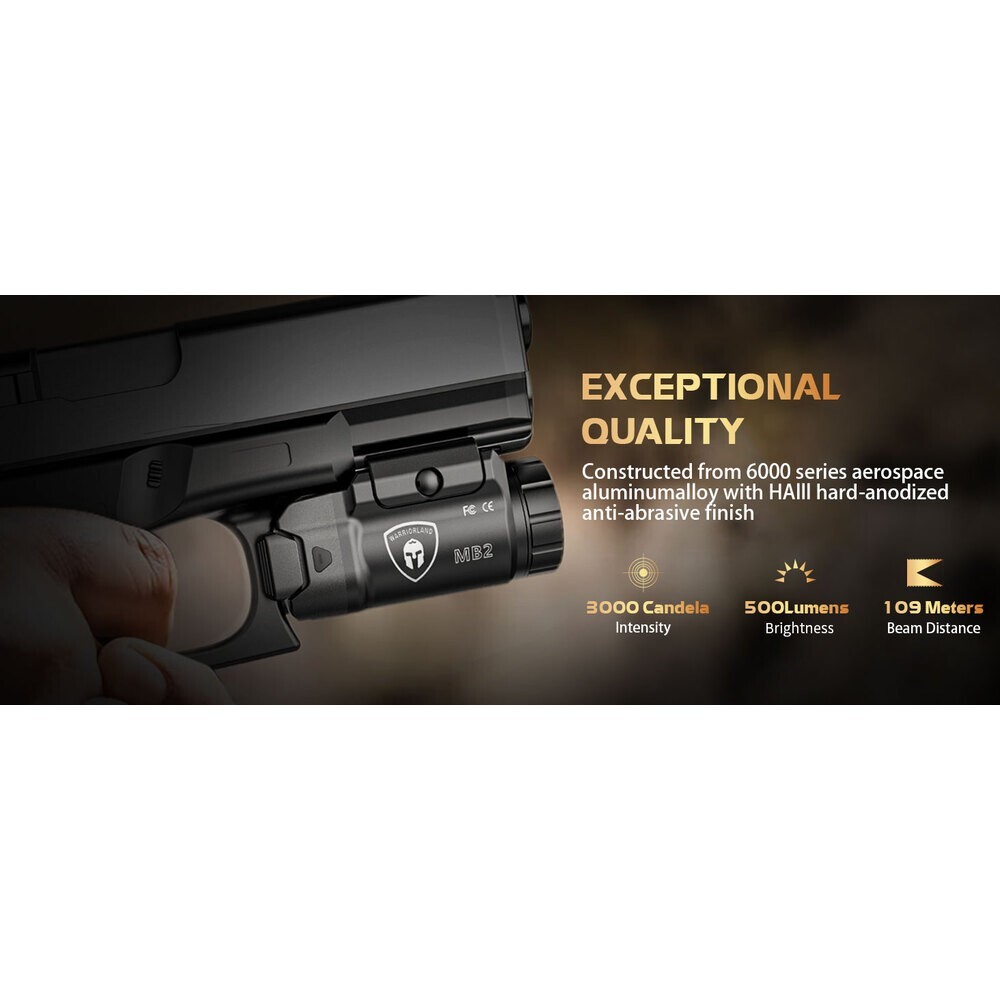 TSG Universal Tactical Weapon Lights & IWB Polymer Holster-RH Fits: Glock 17/19