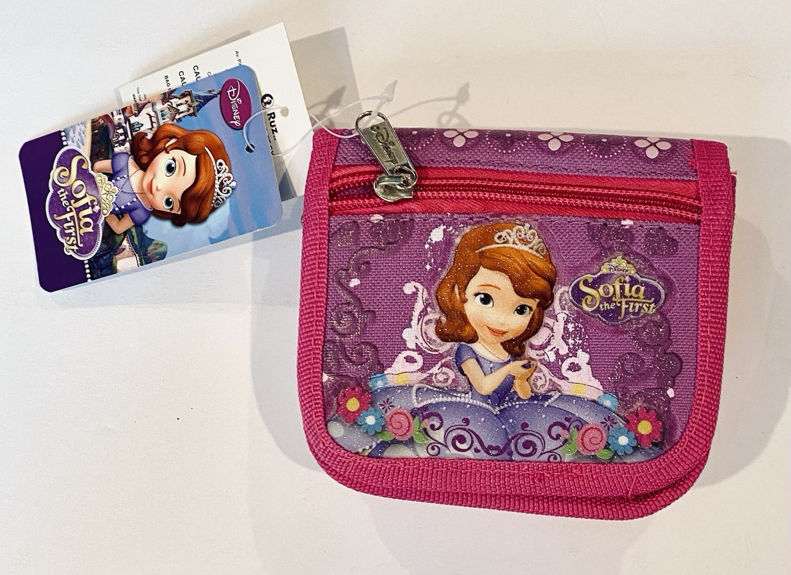 Disney SOFIA the FIRST WALLET COIN PURSE Shoulder Bag Card Case Money Holder NEW