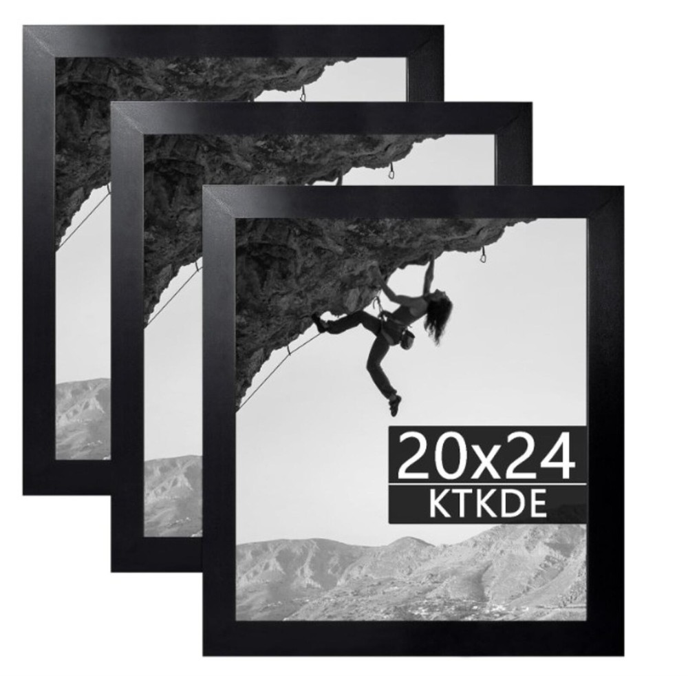 3PACK 20X24 WOOD WALL FRAMES-BLACK