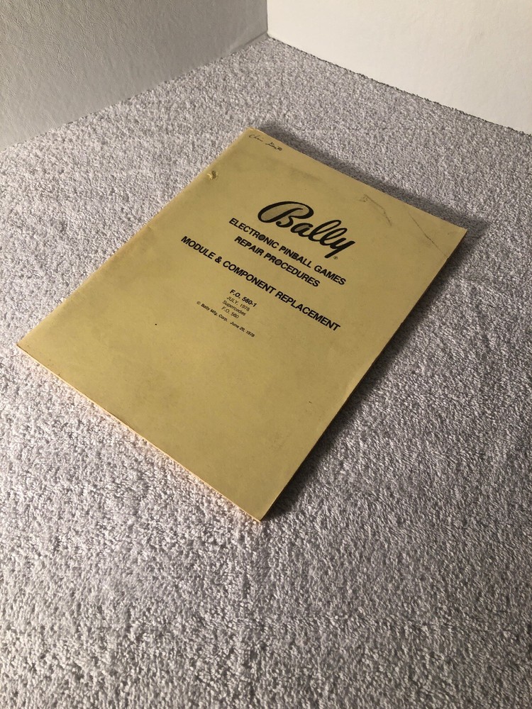 Bally, Original, Pinball, Module And Component Replacement, Manual