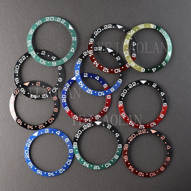 38mm Ceramic Bezel Insert Double Color Luxury Men Watch Ring Modify GMT dive Mod