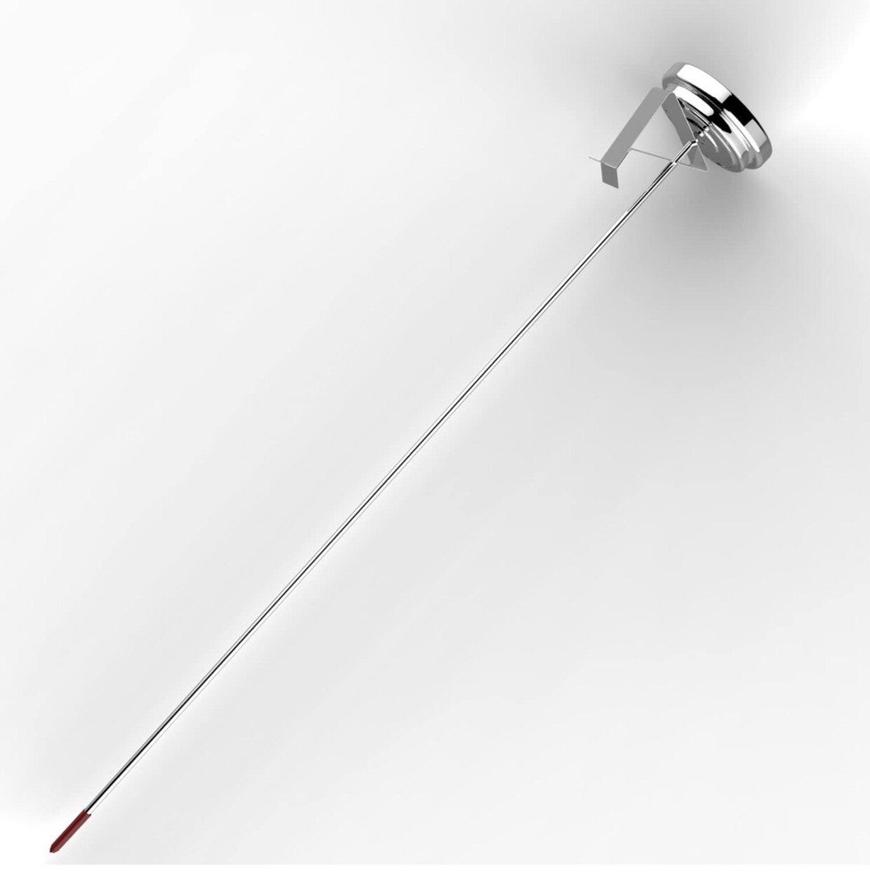 16" Long Stem Deep Fry Thermometer with Clamp (2 Pack)