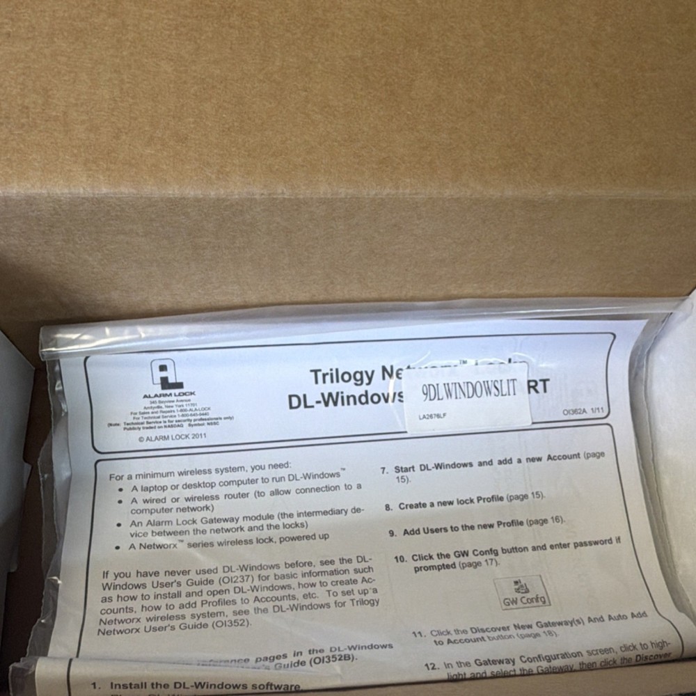 Alarm Lock AL-DTMIII Data Transfer Module 20157-2DR with DL-Windows Software