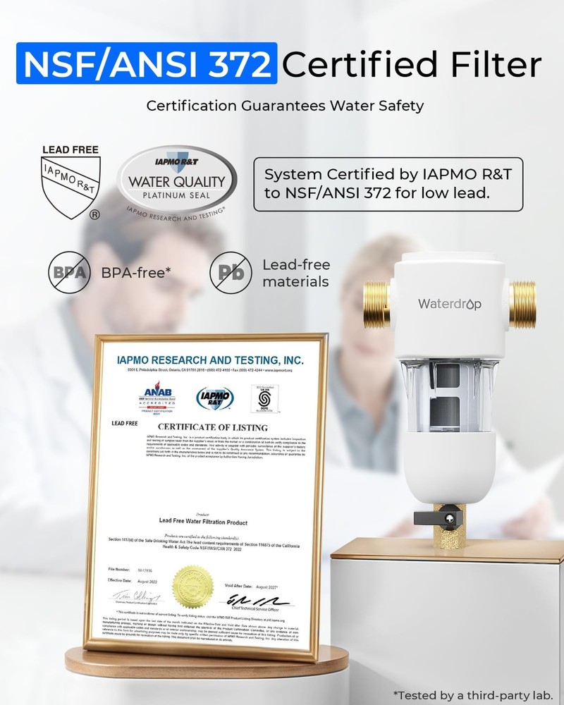 50 Micron Spin Down Sediment Whole House Water Filter System