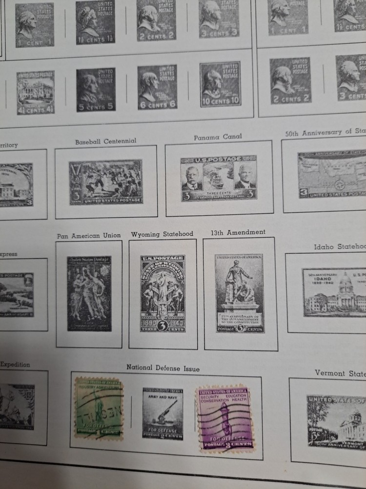 Vintage 1963 The Harris Freedom Album U.S. & U.N. Postage Stamp Book Incomplete