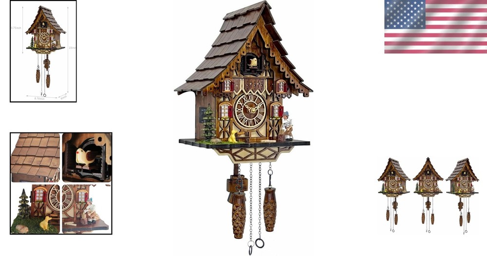 Unique House Decor Clock, 12 Melodies, Night Mode