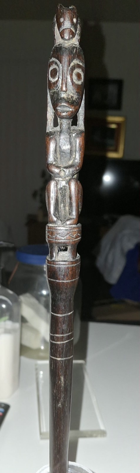 Rare Vintage Pig Trap Measuring Stick from Borneo.