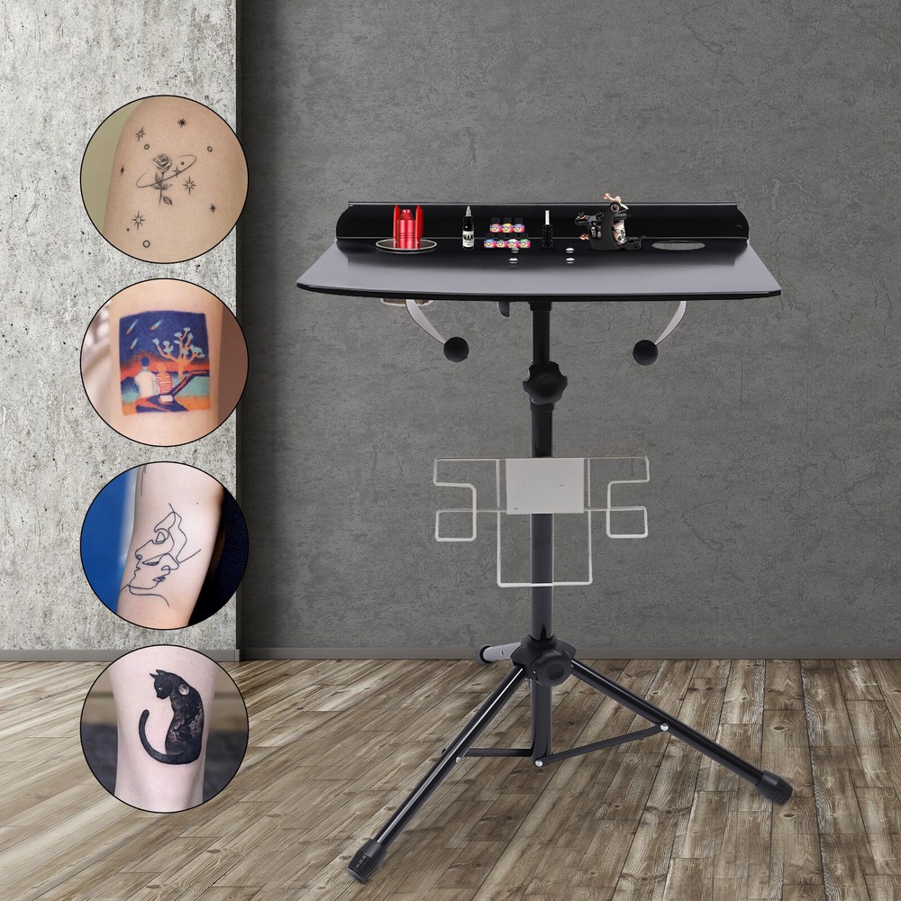 Adjustable Tattoo Workbench Stand Large Tray Tattoo Supply WorkStation Table
