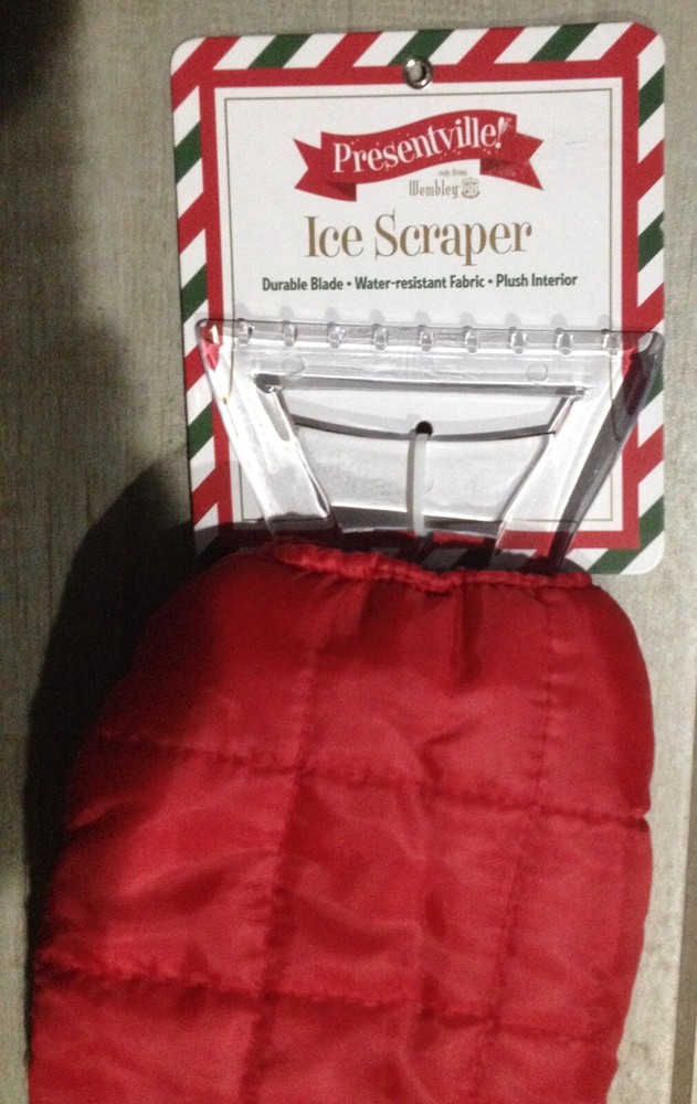 Windshield Ice Scraper Presentville Wembly Plush Inside New! Red