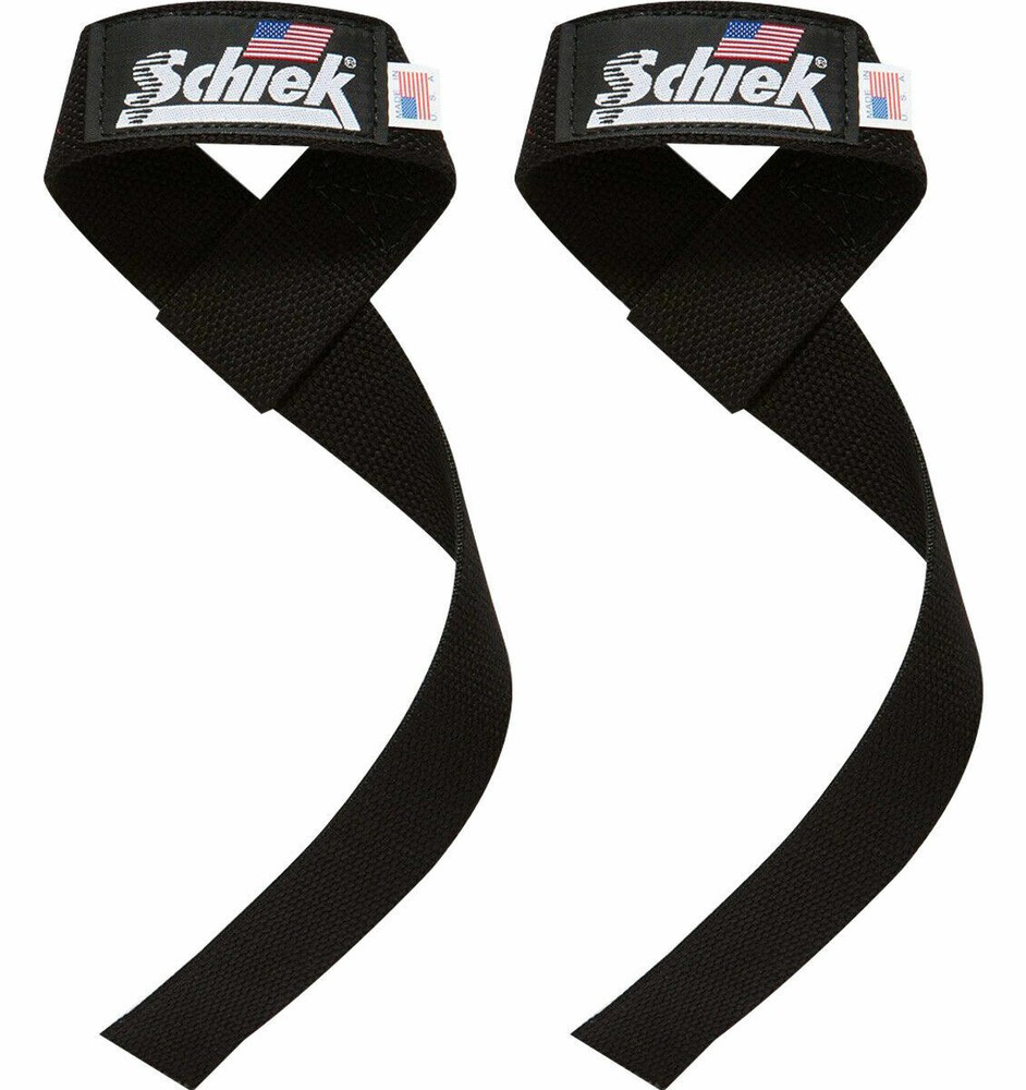 Schiek Sports Model 1000-BLS Basic 20" Weight Lifting Straps - Black