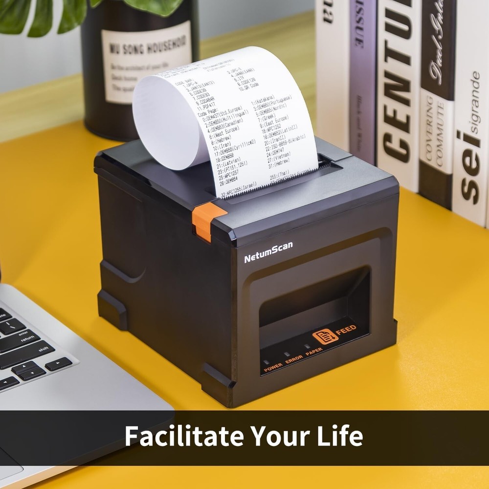 NetumScan Thermal Receipt Printer Model NS8360L with Auto Cutter