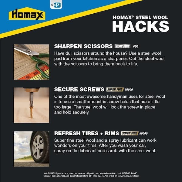 Assorted 12 Pad Grit Steel Wool