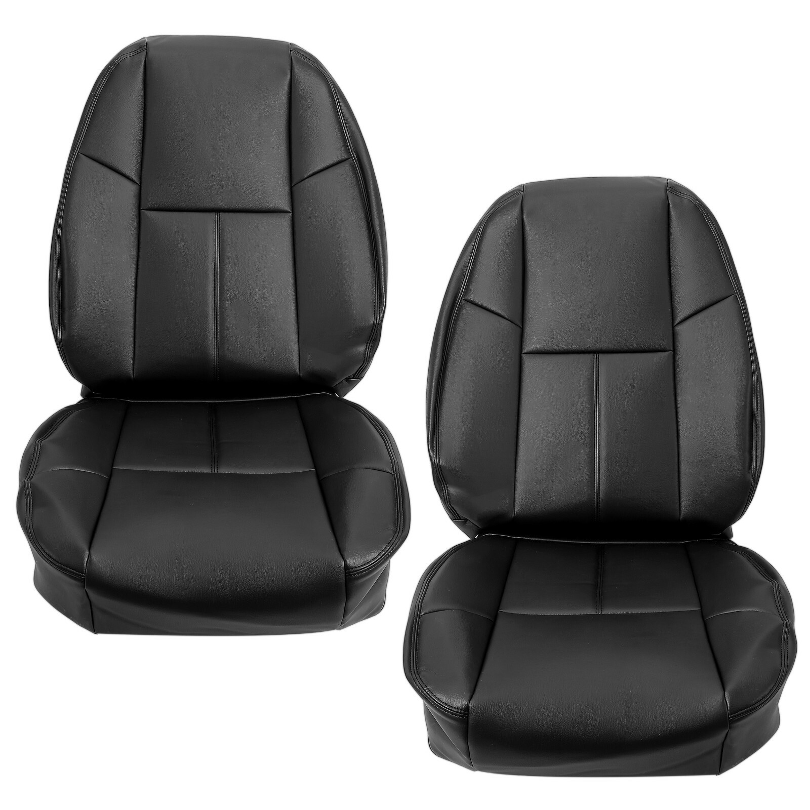Front+Rear Black For 07-13 Chevrolet Silverado Seat Covers Extended Cab