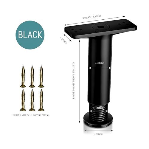 Bed Frame Support Legs 4PCS，Adjustable Bed Frame Support Legs, Bed Frame