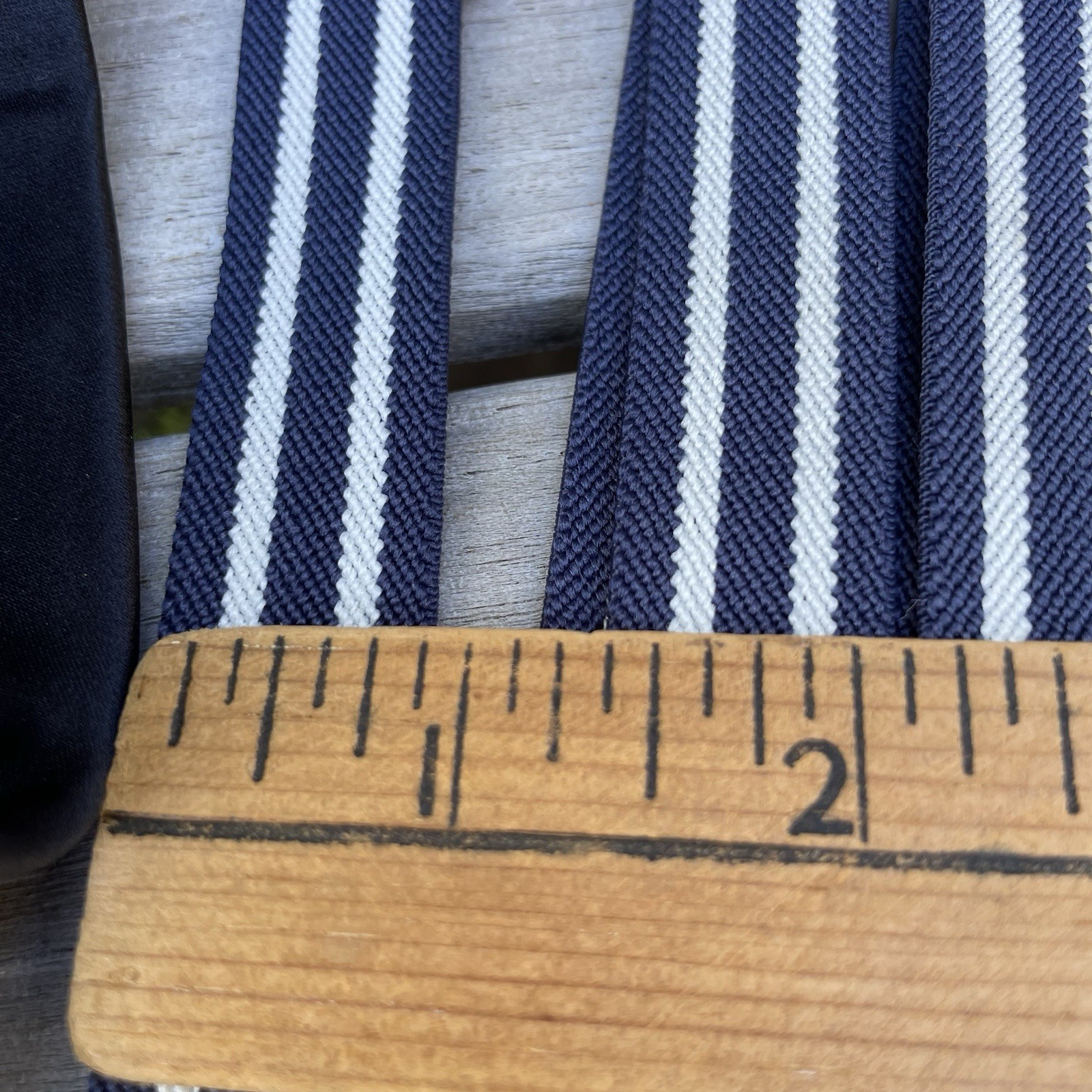 Boy's J CREW CREWCUTS Lot of 2 Neckties and Suspenders Navy Purple Stripe 2.5x52