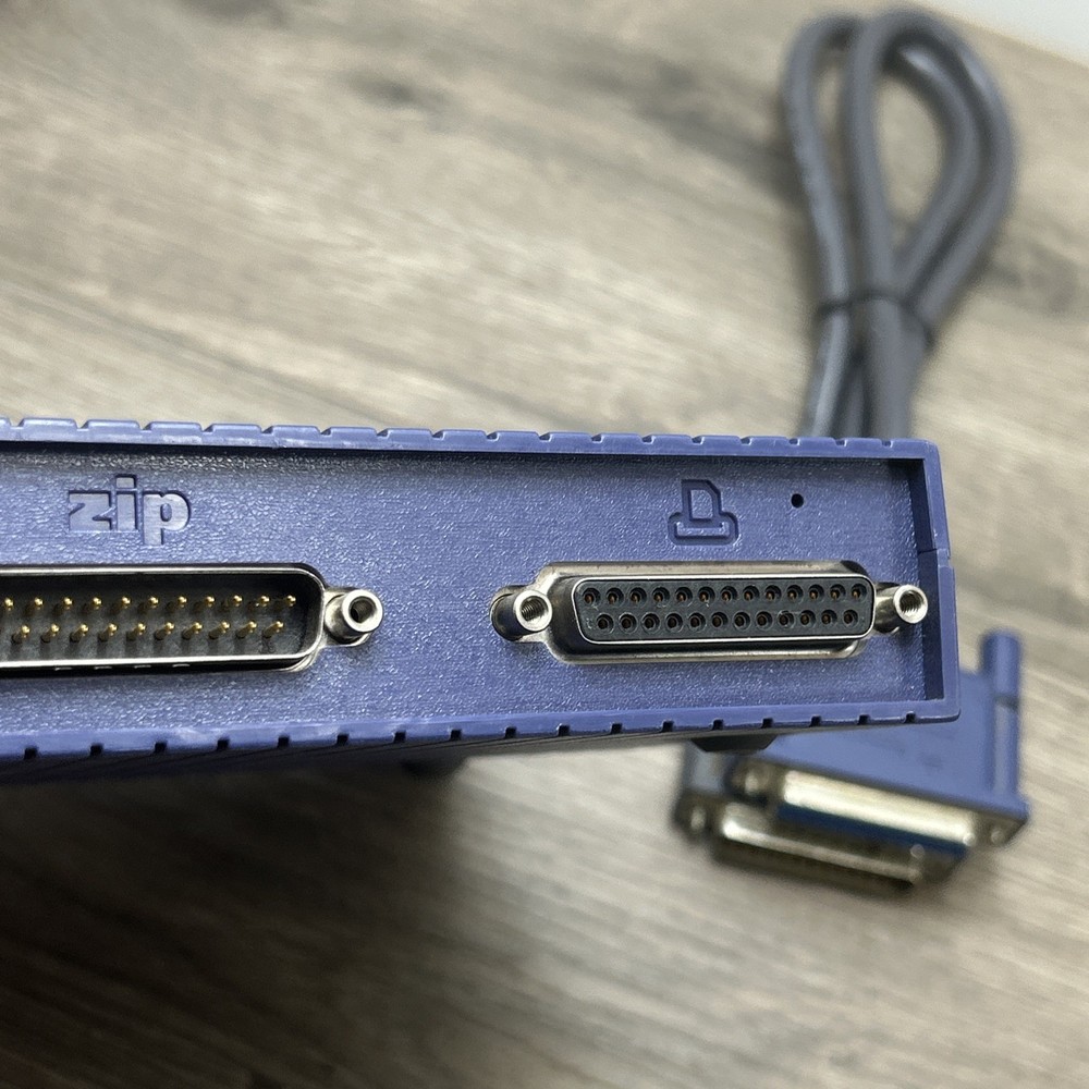 Iomega Zip 100MB External Disk Drive With Parallel Port Cables PC No Software