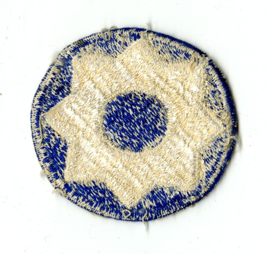 8th Service Command White Back Patch WWII Vintage Southern States