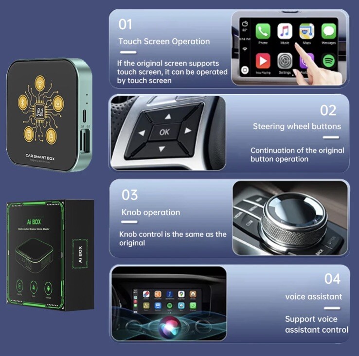 Carlinkit CarPlay Ai Box Plus Android13 QCM 8-Core 8+128GB Wireless Android Auto