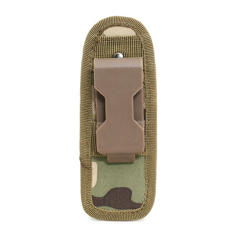 360° Rotatable Belt Flashlight Holder for Elastic Strap Tactical Molle Pack Bags