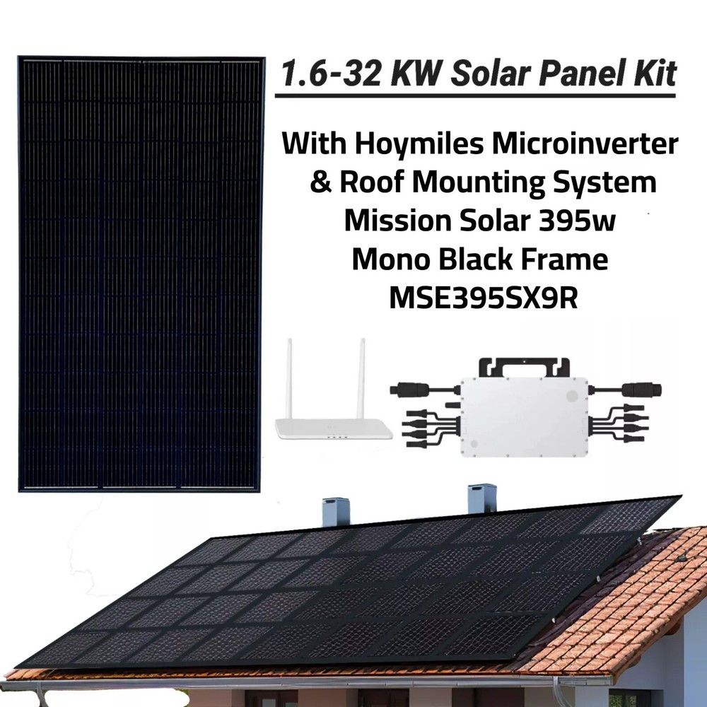 20.8 KW DIY Solar Panel Kit Grid-Tie Micro-Inverter Racking Home Energy Solution