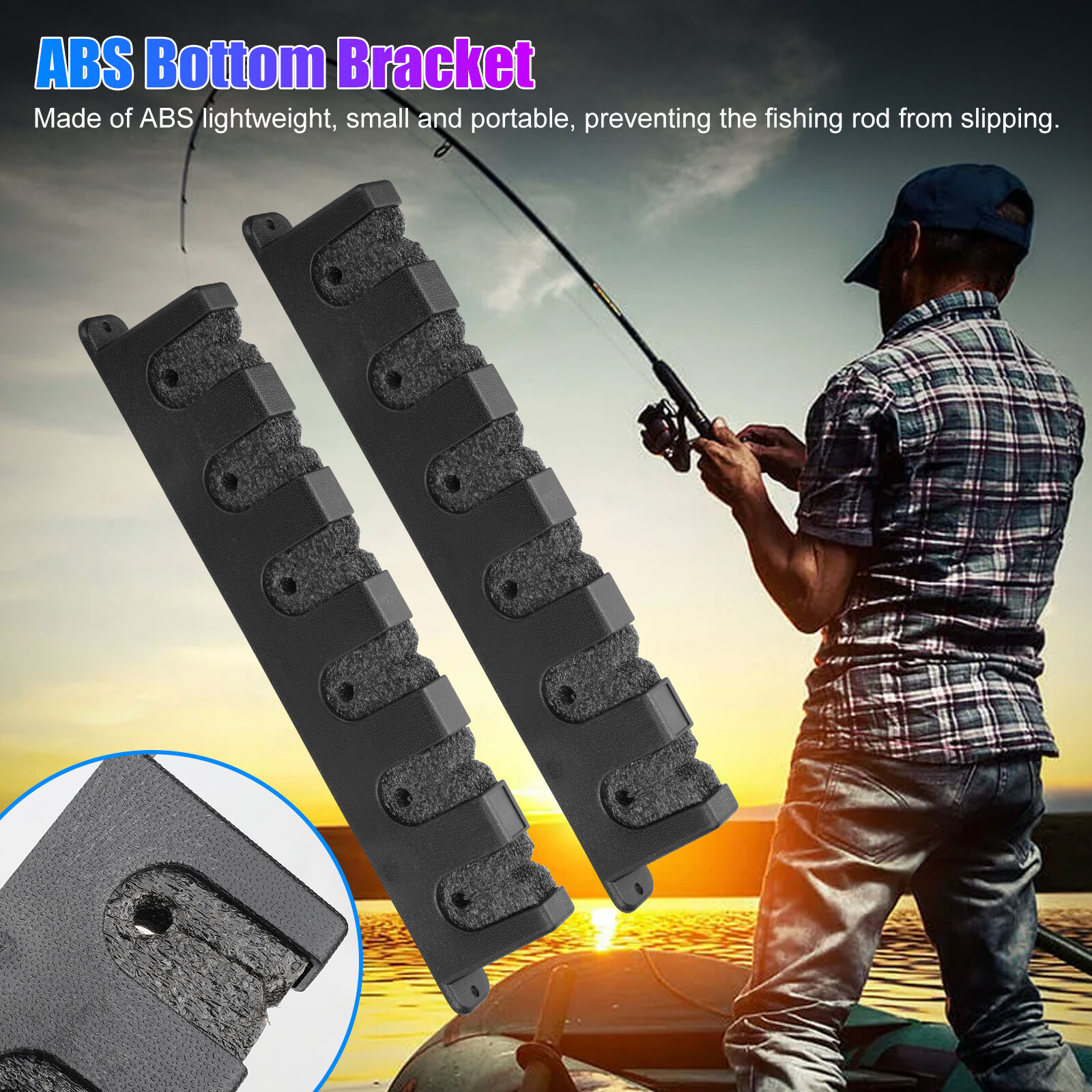 Horizontal Boat Fishing 6 Rod Rack Wall Mount Vertical Holder Storage Pole Stand