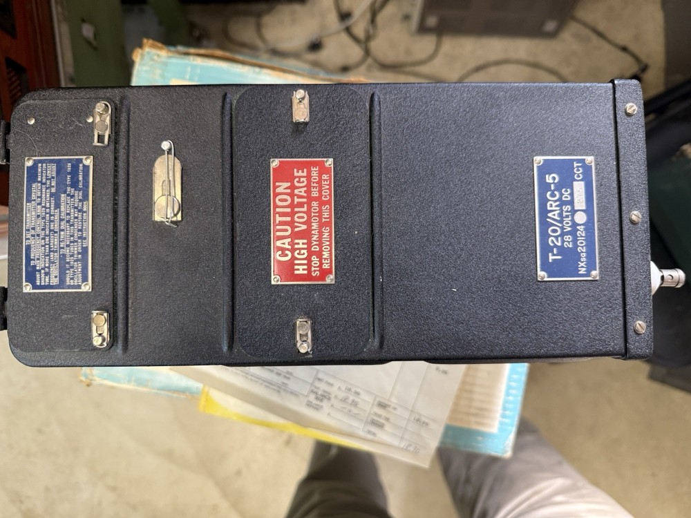 Aircraft Radio Corp  T20 ARC-5 NOS WITH 1964 Invoice, Canvas Bag WW2 History