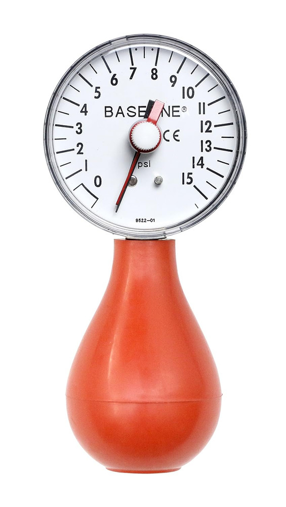 12-0293 Dynamometer, Pneumatic Squeeze Bulb with Reset, 15 PSI Capacity