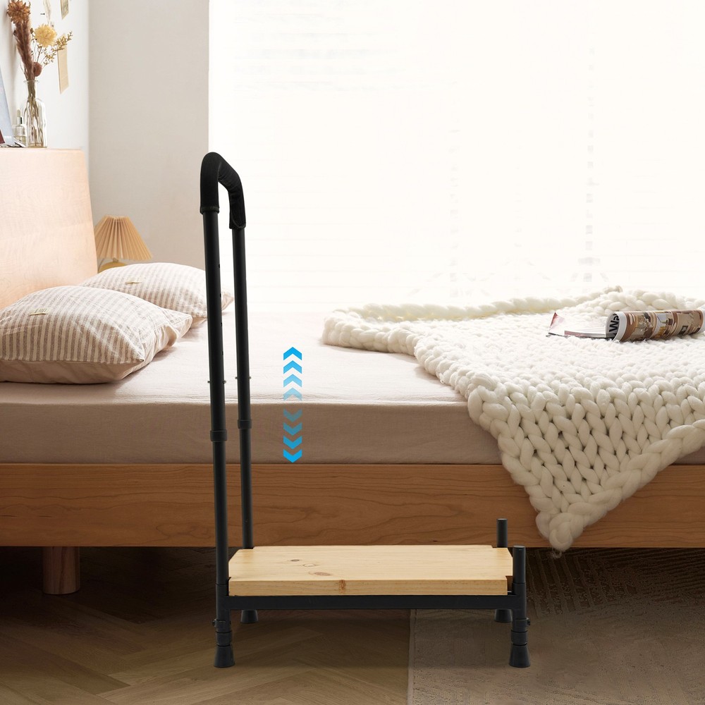 Adjustable Bed Step Stool with Handle for Elderly Seniors 400lbs Capacity