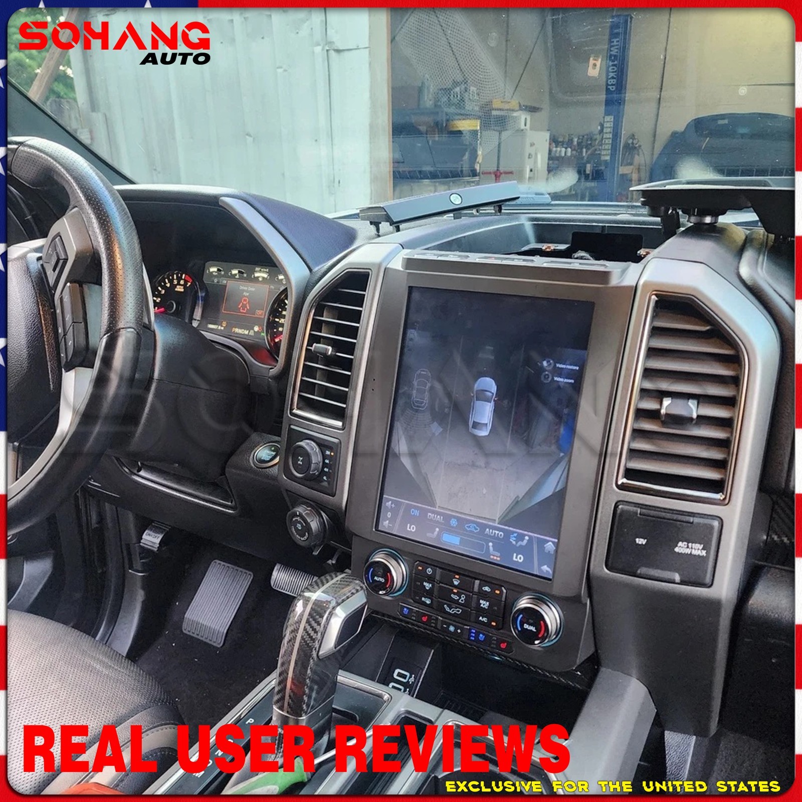 SoHang | 12.1'' Car Radio Stereo CarPlay For Ford F150 F250 F350 Tesla Style GPS