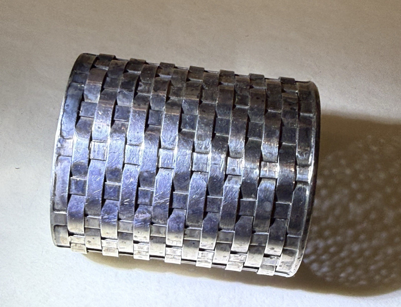 Vintage Tiffany & Co Woven Sterling Silver Toothpick or Trinket Holder 2 in 40gm