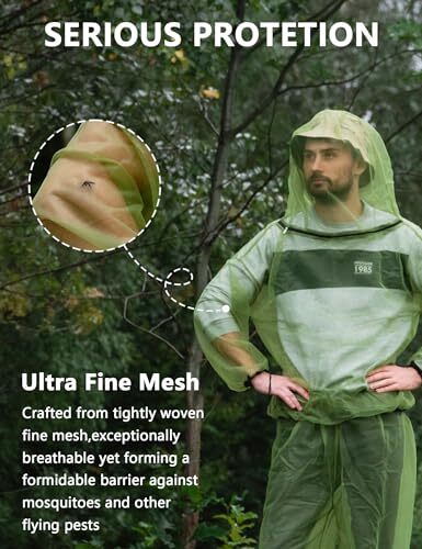 Mosquito Suits for Adults, Mesh Net Bug Jacket Large/X-Large Jacket Only