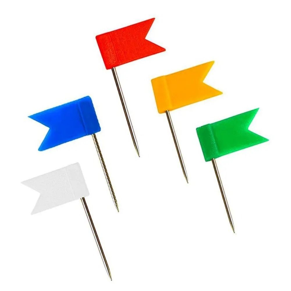 100pcs/box Easy Insert Map Pins Reliable Material Drawing Tacks  Home Use