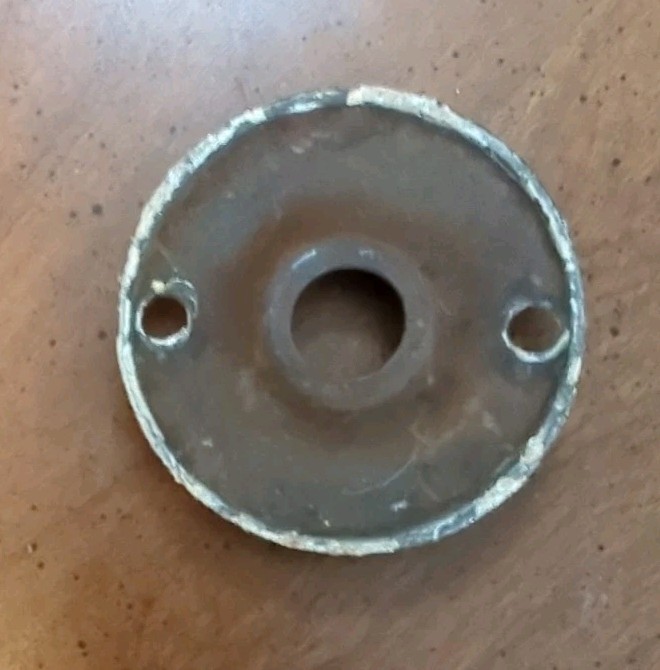 Antique Iron Rosette Escutcheon For Doorknob