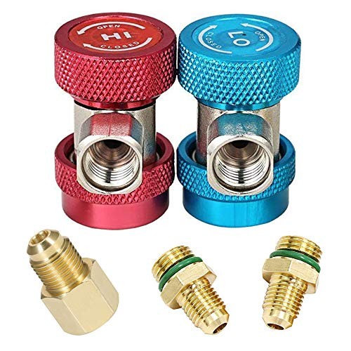 Adjustable R134a Quick Coupler High Low Conversion Adapter Fittings,