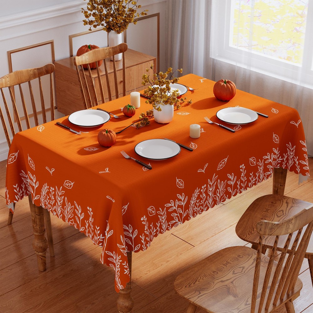 Fall Tablecloth 60x84 Inch Rectangle, 60'' x 84'' Rectangular, Multi Color