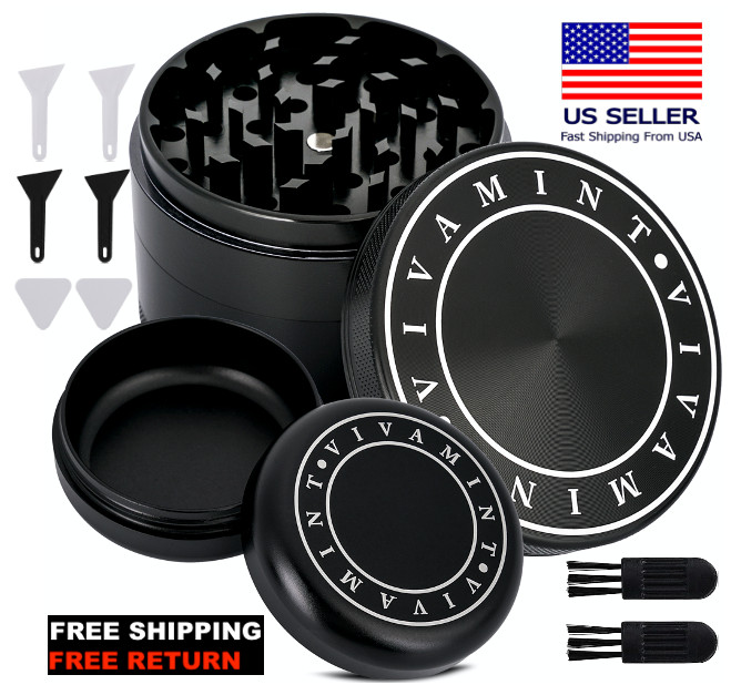 Herb Grinder - Large 3" inch, Plus Smell Proof Storage-FREE SHIPPING & RETURN