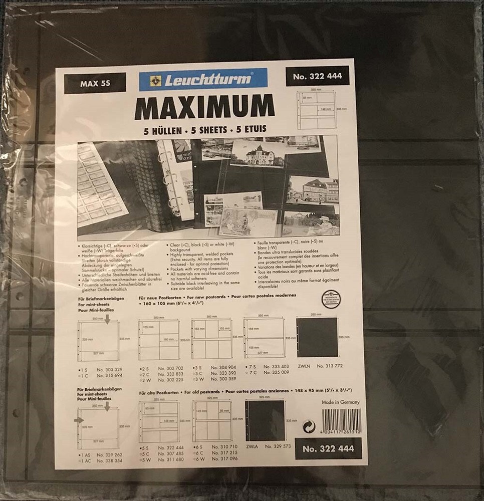 Lighthouse Maximum Wide Pages 6 Pockets Vintage Postcards Horizontal 5 Black Pgs