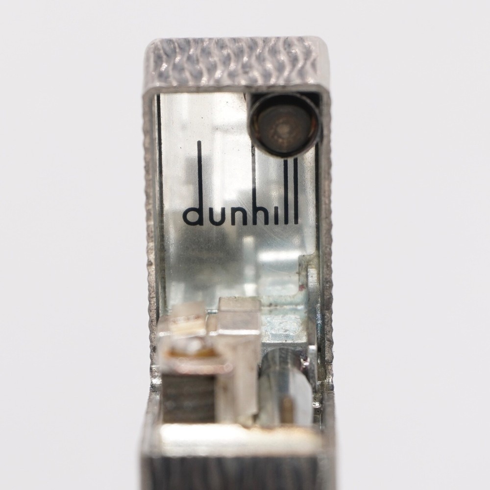Dunhill Rollagas Lighter Silver WAV Pattern-Ultrasonically cleaned_Working