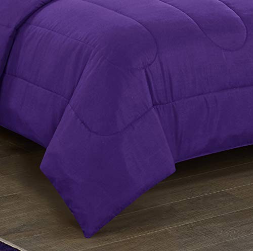 University Comforter Set Twin Purple