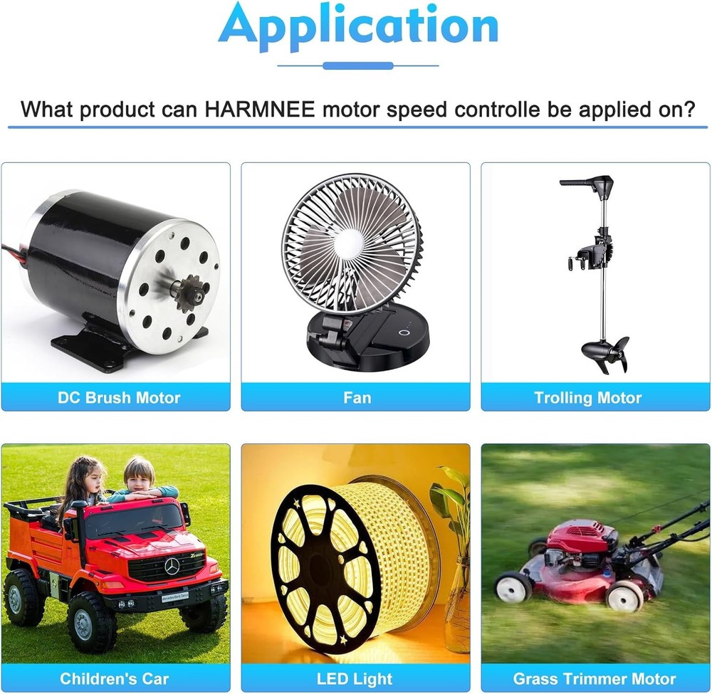 DC Motor Speed Controller DC 10-55V Rated 40A LED Display Stepless Adjustable