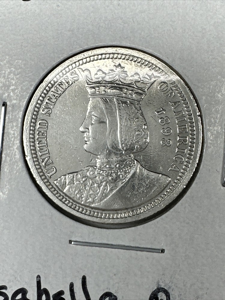 1893 Isabella Commemorative Quarter, Key Date Cleaned