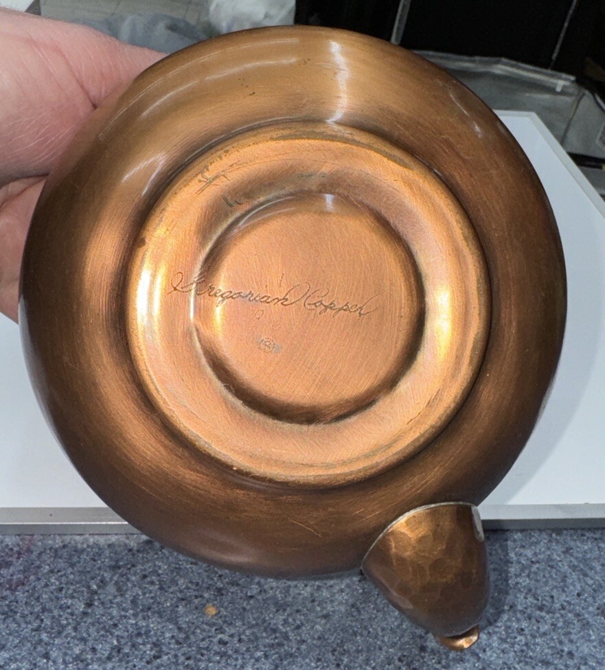 Vintage Gregorian Copper Teapot-Hammered Copper