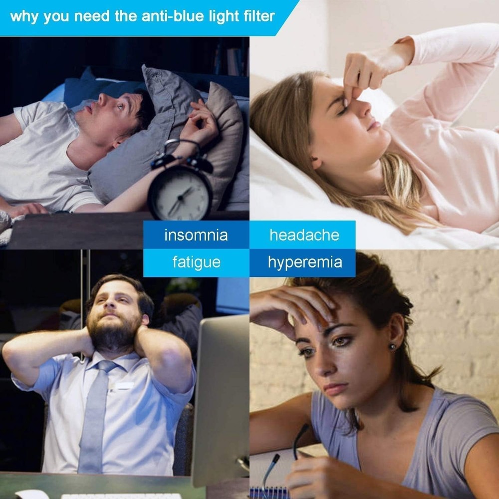20-22 inch Computer Blue Light Blocking Screen Protector Anti-UV Eye Protecti...