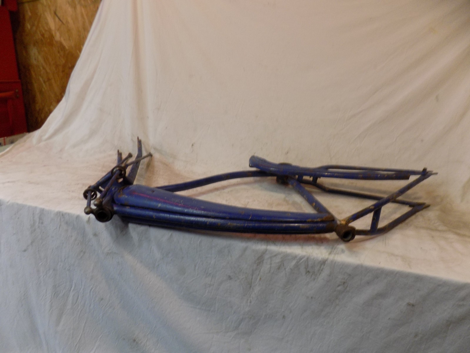 PREWAR SHELBY HIAWATHA MENS BIKE FRAME TANK FORKS CWC SCHWINN VINTAGE BARN FIND!