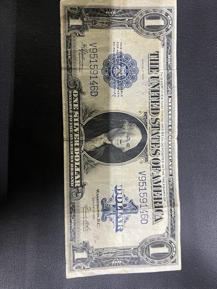1923 One Dollar Silver Certificate Large Size $1 Bill Circulated