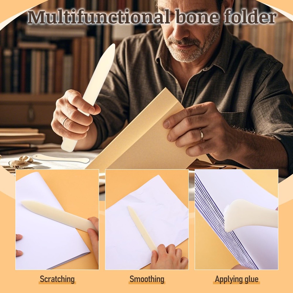 33 Pcs Book Binding Kits 4 Pcs Bone Folder Paper Creaser Paper Folding Tool B...